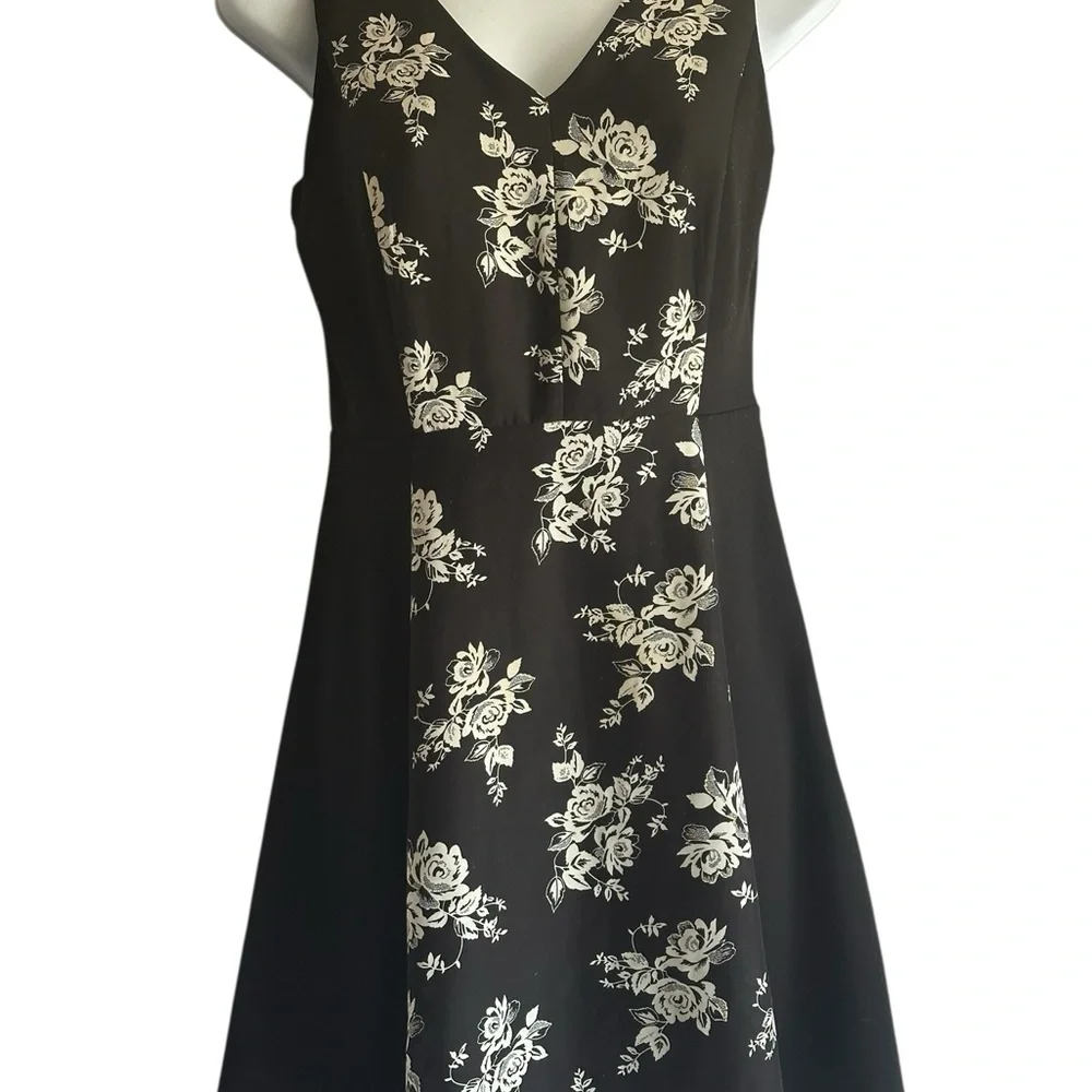 Eric + lani Black & White Floral Dress, Gothic Style,Whimsical Design,Romantic - Picture 2 of 16